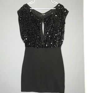 Black cocktail Bebe dress